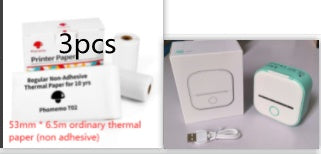 Portable Mini Thermal Label & Photo Printer - USB Rechargeable Pocket Printer for Students & Small Business