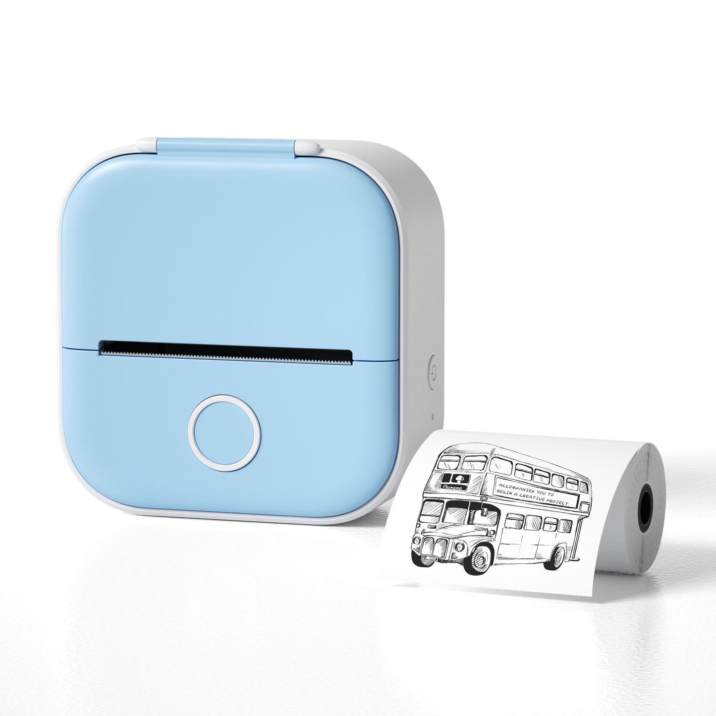 Portable Mini Thermal Label & Photo Printer - USB Rechargeable Pocket Printer for Students & Small Business