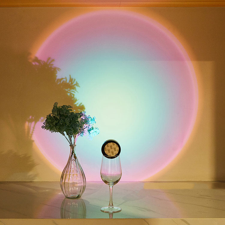 Wireless LED Under Cabinet Lights - Battery Powered Sunset Night Light for Kitchen Closet Bedroom