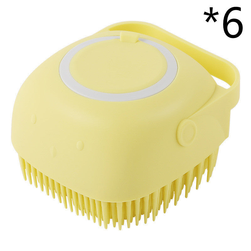Silicone Pet Bath Massage Brush - Gentle Grooming Glove for Dogs & Cats