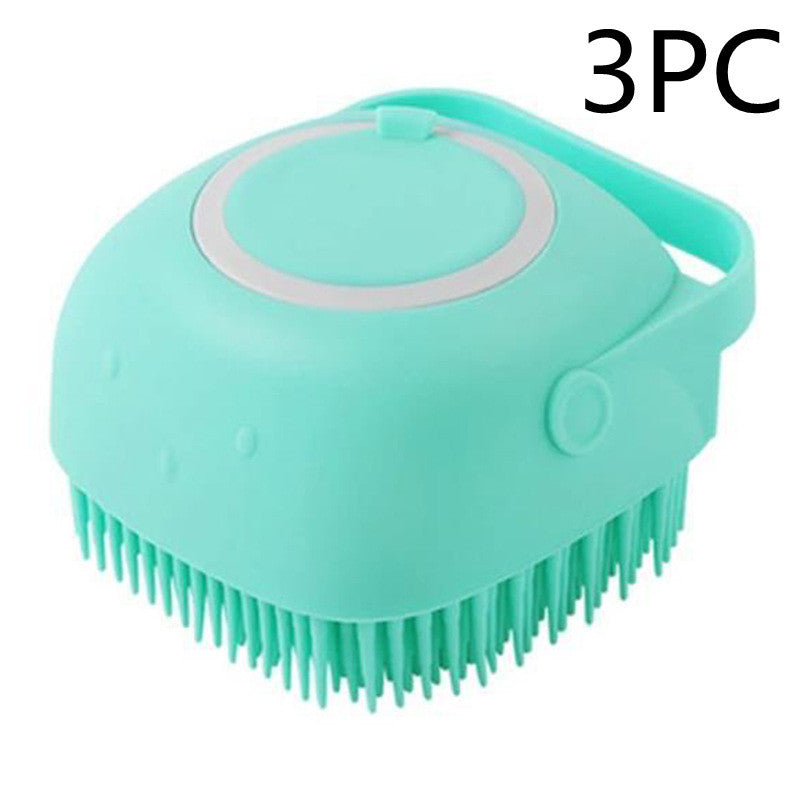 Silicone Pet Bath Massage Brush - Gentle Grooming Glove for Dogs & Cats