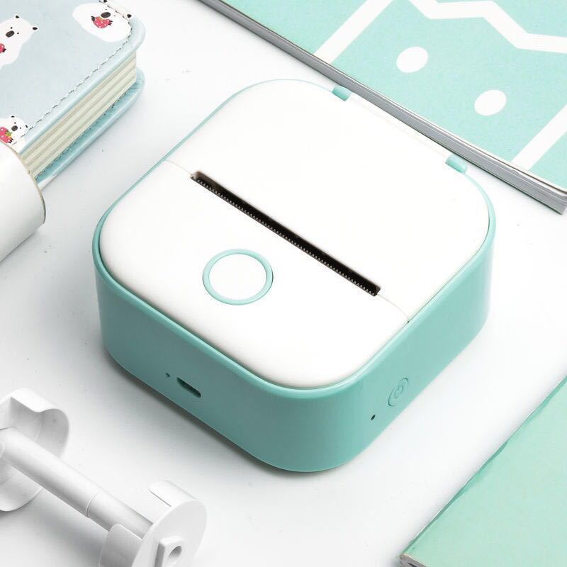 Portable Mini Thermal Label & Photo Printer - USB Rechargeable Pocket Printer for Students & Small Business