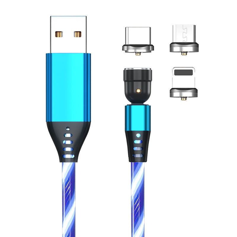 Luminous Magnetic Phone Charger Cable - 540 Rotate 3A Fast Charging for All Devices