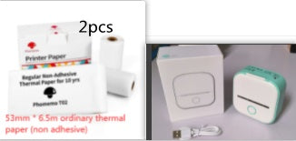 Portable Mini Thermal Label & Photo Printer - USB Rechargeable Pocket Printer for Students & Small Business