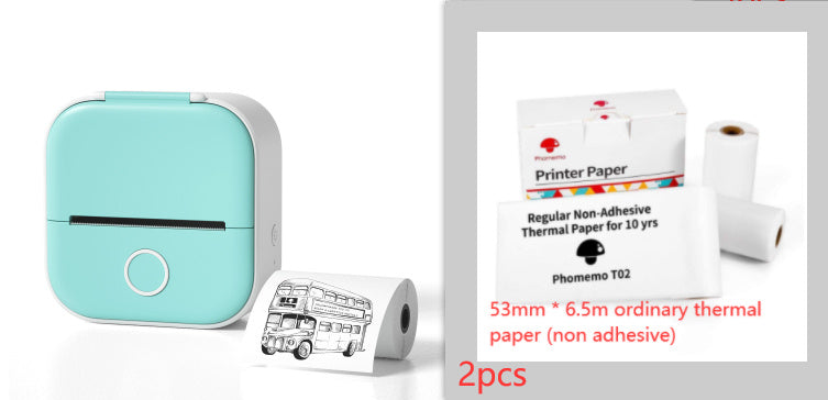 Portable Mini Thermal Label & Photo Printer - USB Rechargeable Pocket Printer for Students & Small Business