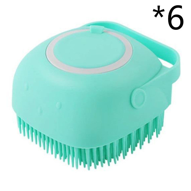 Silicone Pet Bath Massage Brush - Gentle Grooming Glove for Dogs & Cats