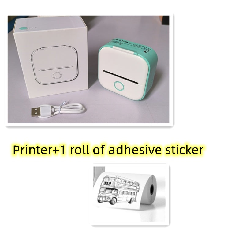 Portable Mini Thermal Label & Photo Printer - USB Rechargeable Pocket Printer for Students & Small Business