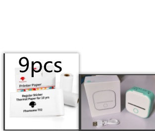 Portable Mini Thermal Label & Photo Printer - USB Rechargeable Pocket Printer for Students & Small Business