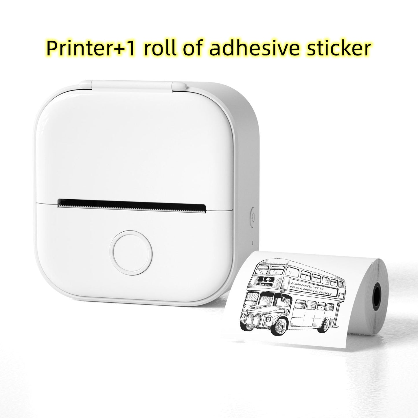 Portable Mini Thermal Label & Photo Printer - USB Rechargeable Pocket Printer for Students & Small Business