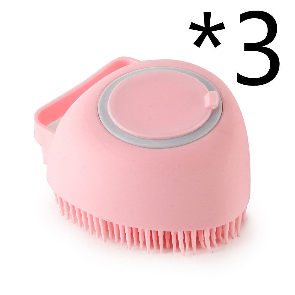 Silicone Pet Bath Massage Brush - Gentle Grooming Glove for Dogs & Cats