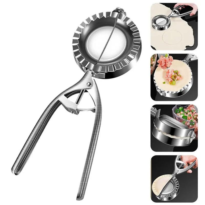 Stainless Steel Dumpling Maker Mold - Manual Dumpling Press & Skin Tool for Home Kitchen
