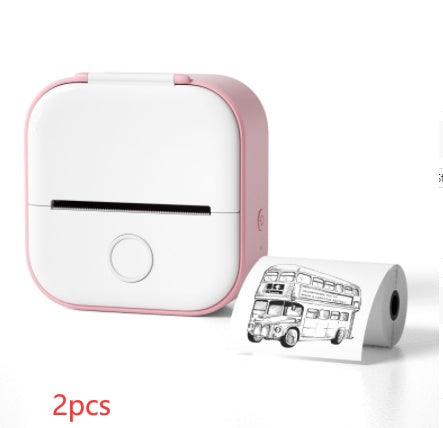Portable Mini Thermal Label & Photo Printer - USB Rechargeable Pocket Printer for Students & Small Business