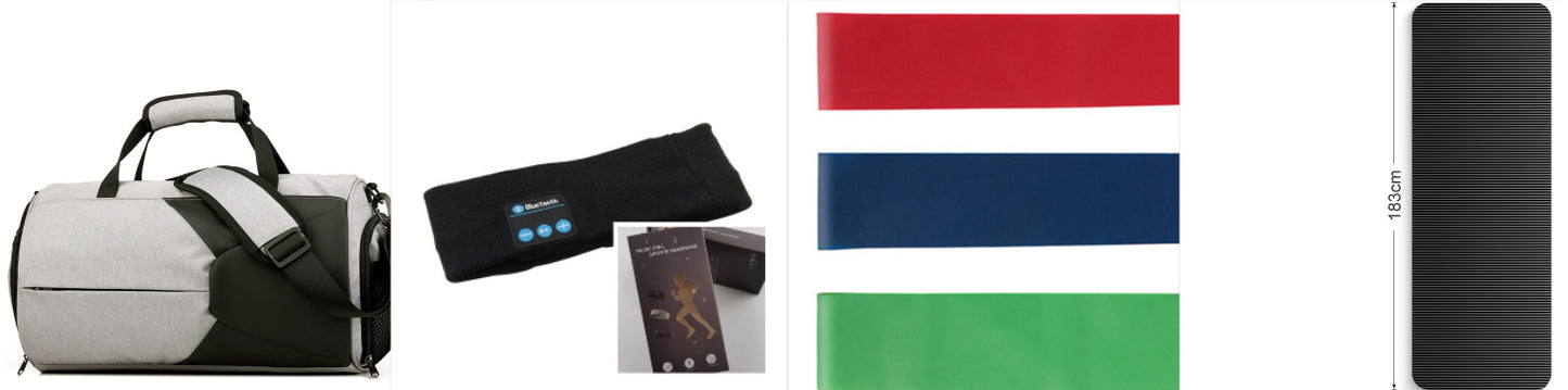 Bluetooth Fitness Headband - Wireless Music Headband for Running & Yoga
