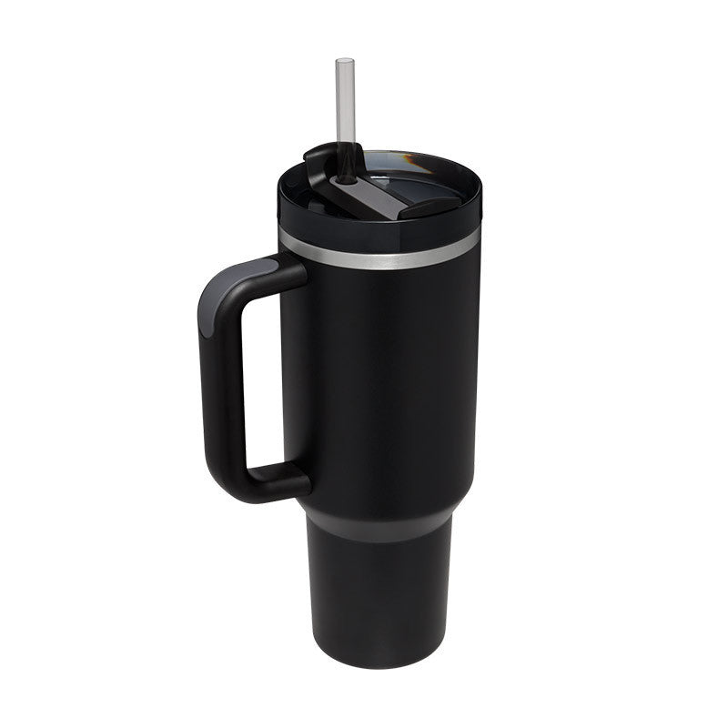 40oz Stainless Steel Insulated Tumbler with Handle & Straw