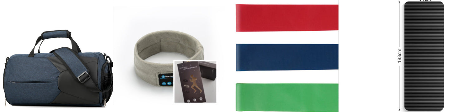Bluetooth Fitness Headband - Wireless Music Headband for Running & Yoga