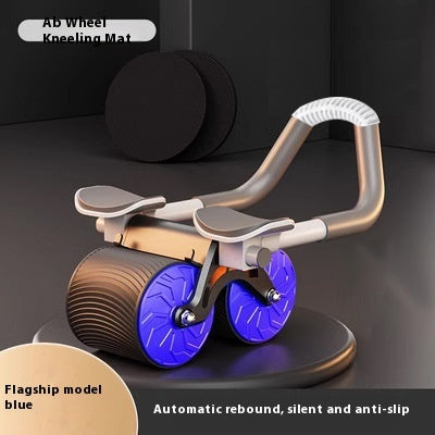 Automatic Rebound Abdominal Roller with Knee Pad Flat Support Ab Wheel for Home Gym