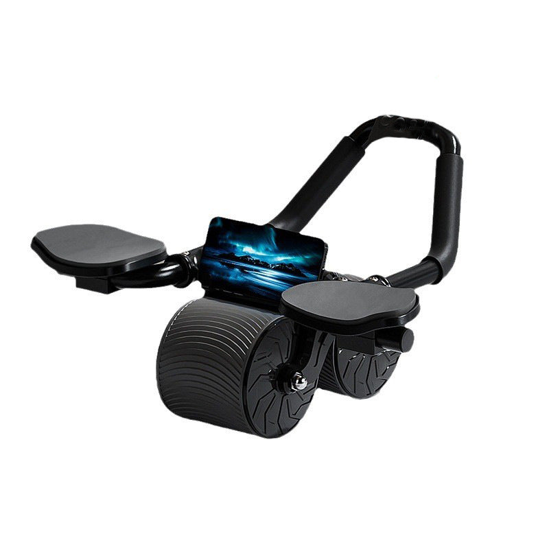 Automatic Rebound Abdominal Roller with Knee Pad Flat Support Ab Wheel for Home Gym