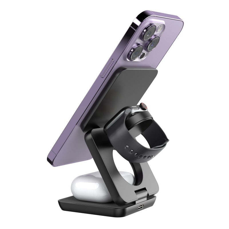 Magnetic Wireless Charger Stand Foldable Phone Holder