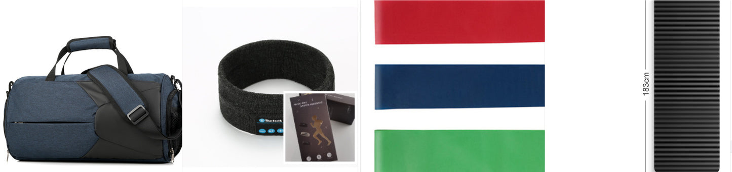Bluetooth Fitness Headband - Wireless Music Headband for Running & Yoga
