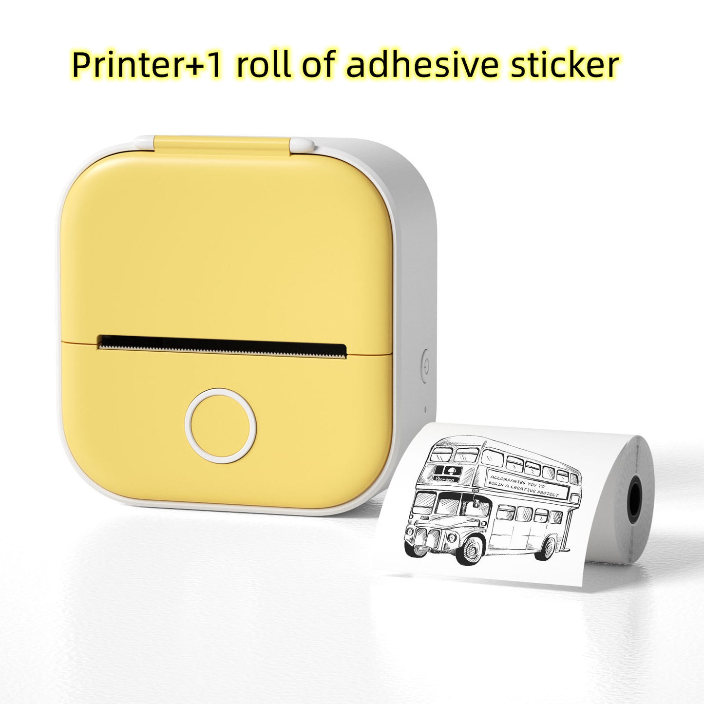 Portable Mini Thermal Label & Photo Printer - USB Rechargeable Pocket Printer for Students & Small Business