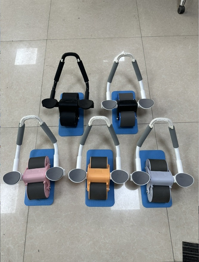 Automatic Rebound Abdominal Roller with Knee Pad Flat Support Ab Wheel for Home Gym