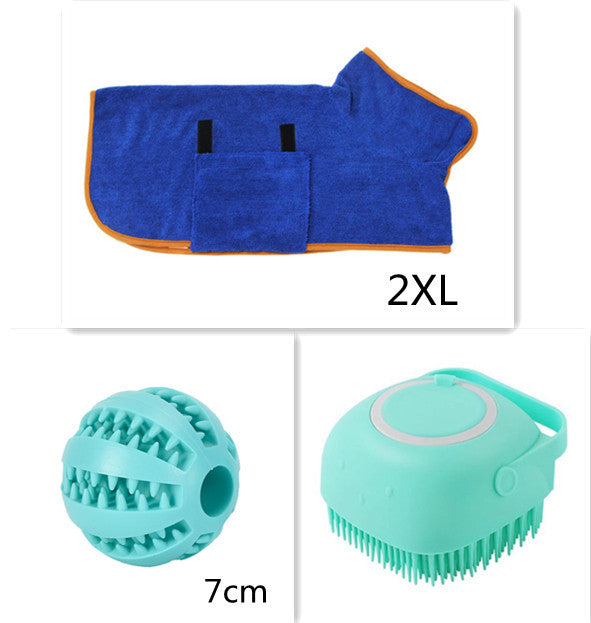 Silicone Pet Bath Massage Brush - Gentle Grooming Glove for Dogs & Cats