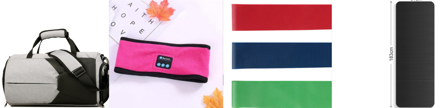 Bluetooth Fitness Headband - Wireless Music Headband for Running & Yoga