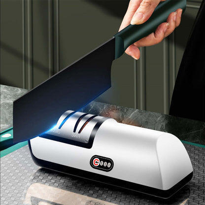 Adjustable Electric Knife & Scissor Sharpener - USB Rechargeable Kitchen Gadget