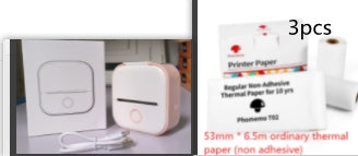Portable Mini Thermal Label & Photo Printer - USB Rechargeable Pocket Printer for Students & Small Business