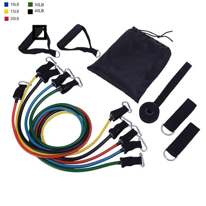 Resistance Band Set | Portable Fitness Workout Kit with Handles & Door Anchor