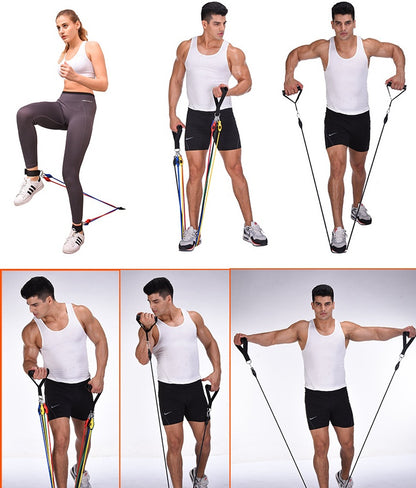 Resistance Band Set | Portable Fitness Workout Kit with Handles & Door Anchor