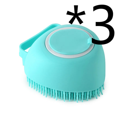 Silicone Pet Bath Massage Brush - Gentle Grooming Glove for Dogs & Cats