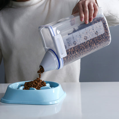 Airtight Pet Food Storage Container 1.5kg/2kg with Measuring Cup for Dog & Cat