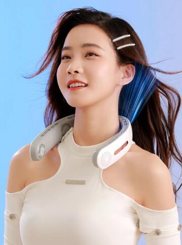 Quiet Leafless Neck Fan - USB Rechargeable Folding Personal Fan for Running & Travel