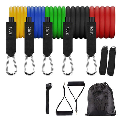 Resistance Band Set | Portable Fitness Workout Kit with Handles & Door Anchor