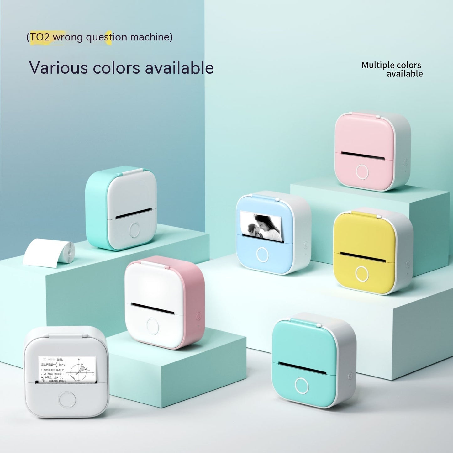 Portable Mini Thermal Label & Photo Printer - USB Rechargeable Pocket Printer for Students & Small Business