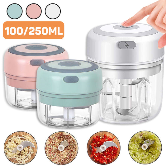 Mini Electric Garlic Chopper - USB Rechargeable Ginger & Chili Masher