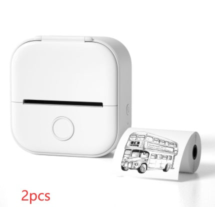 Portable Mini Thermal Label & Photo Printer - USB Rechargeable Pocket Printer for Students & Small Business