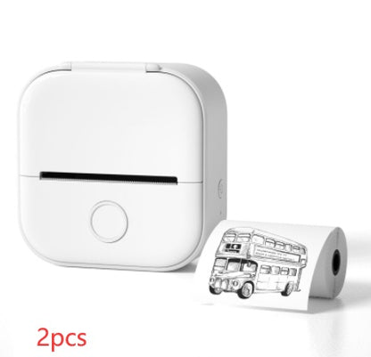 Portable Mini Thermal Label & Photo Printer - USB Rechargeable Pocket Printer for Students & Small Business