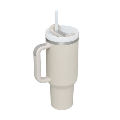 40oz Stainless Steel Insulated Tumbler with Handle & Straw