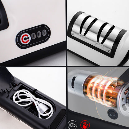 Adjustable Electric Knife & Scissor Sharpener - USB Rechargeable Kitchen Gadget