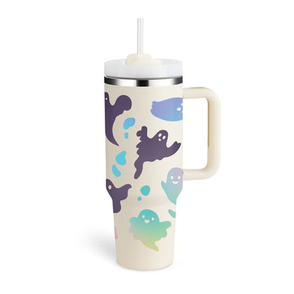 40oz Stainless Steel Insulated Tumbler with Handle & Straw