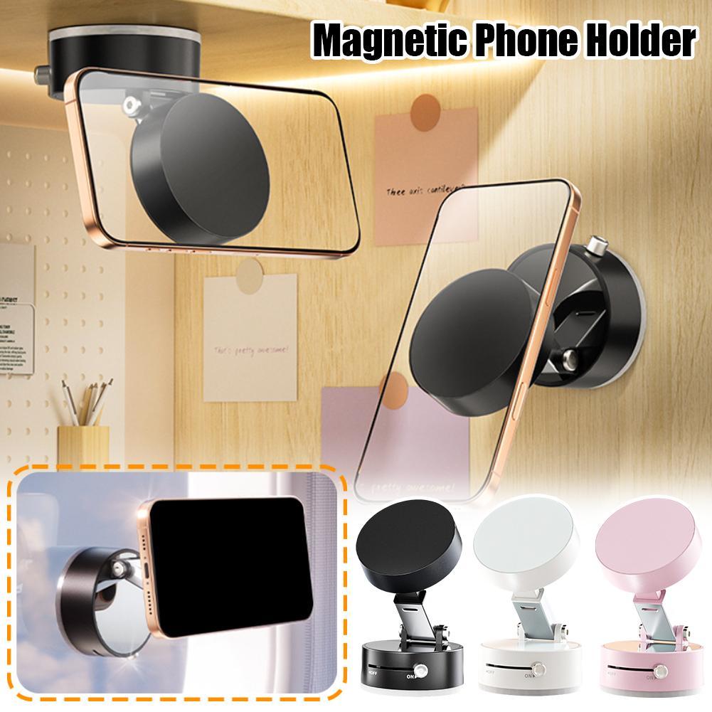 Foldable Magnetic Car Phone Holder – Strong Suction Cup Mount, Hands-Free Dashboard/Windshield Stand for All Smartphones