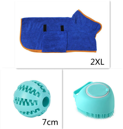 Silicone Pet Bath Massage Brush - Gentle Grooming Glove for Dogs & Cats