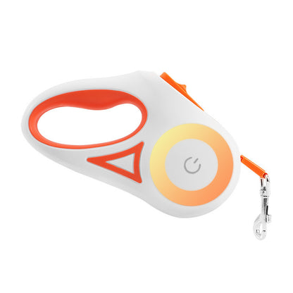 Automatic Retractable Dog Leash and Collar Set with Spotlight - Traction Rope for Small to Medium Pets