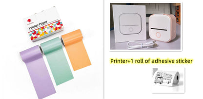 Portable Mini Thermal Label & Photo Printer - USB Rechargeable Pocket Printer for Students & Small Business