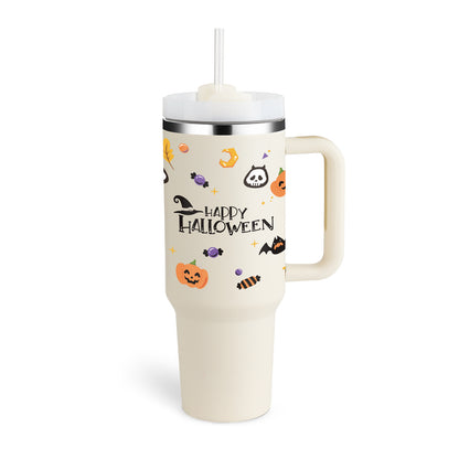 40oz Stainless Steel Insulated Tumbler with Handle & Straw