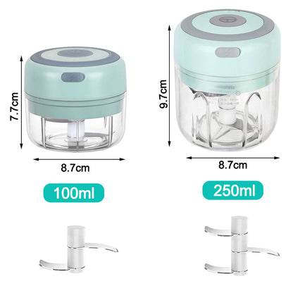 Mini Electric Garlic Chopper - USB Rechargeable Ginger & Chili Masher