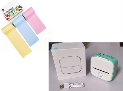 Portable Mini Thermal Label & Photo Printer - USB Rechargeable Pocket Printer for Students & Small Business