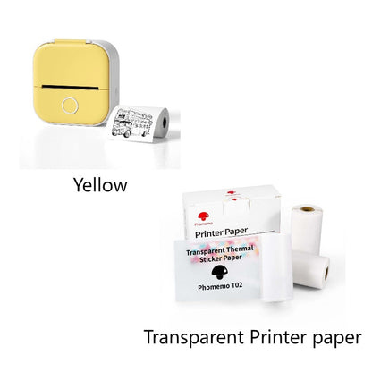 Portable Mini Thermal Label & Photo Printer - USB Rechargeable Pocket Printer for Students & Small Business